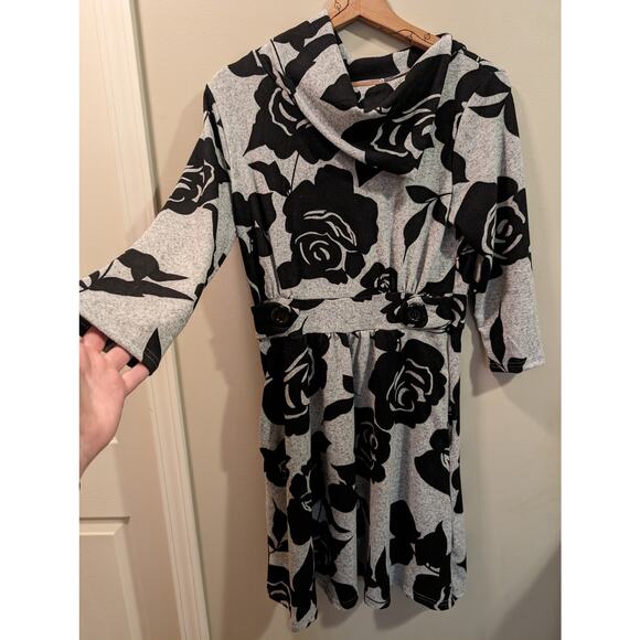 LA Soul Cowl Neck Floral Dress - Picture 6 of 6